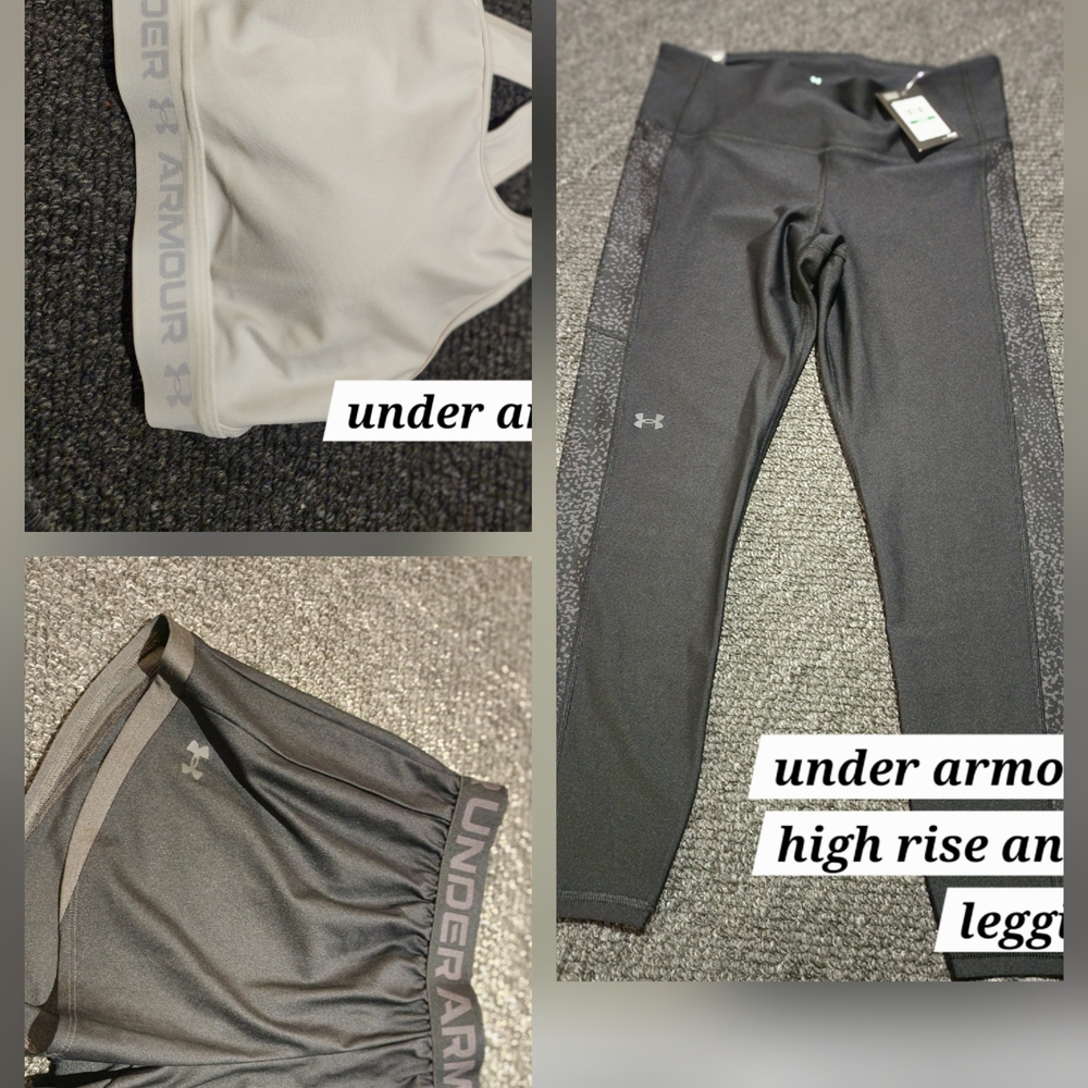 Under Armour Light Gray Bra and Dark Gray Leggings